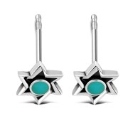 Turquoise Star of David Stud Earrings, e328